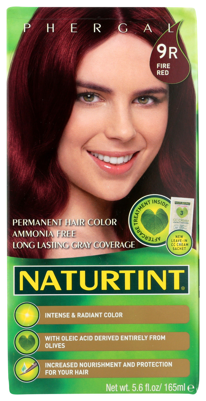Permanent Hair Color 9R Fire Red Plant Enriched 5.6oz