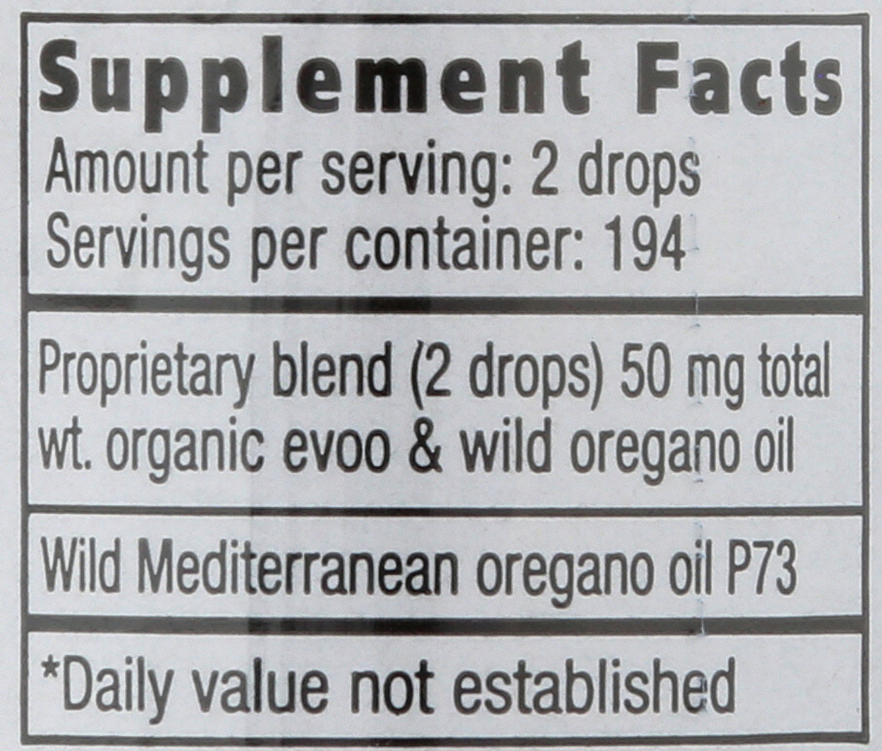 Dietary Oreganol Super Strength Wild Mediterranean Oil Of Oregano P73 .45oz