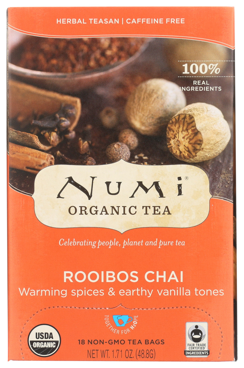 Herbal Tea Rooibos Chai Warming Spices & Earthy Vanilla Tones 18 Count