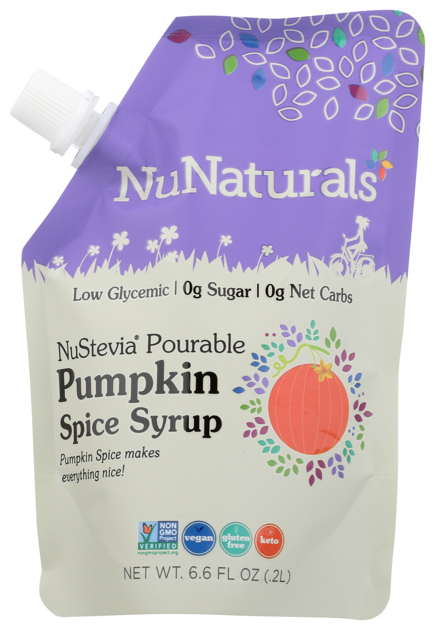 Nustevia Pourable Pumpkin Spice Syrup NuNaturals Inc 6.6oz