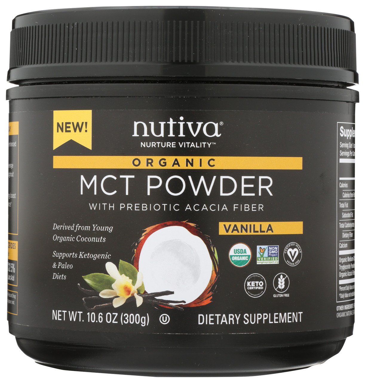 Organic MCT Powder Vanilla 10.6oz