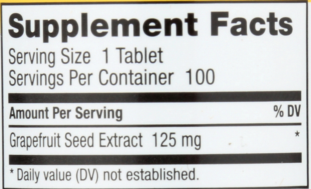 Grapefruit Seed Extract 125mg 100 Count