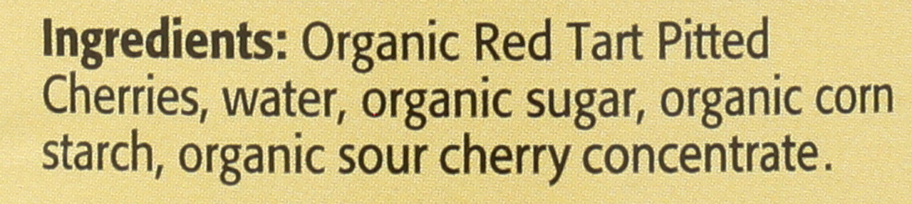 Organic Tart Cherry Topping Pie Filling Montmorency Tart Cherries 21oz