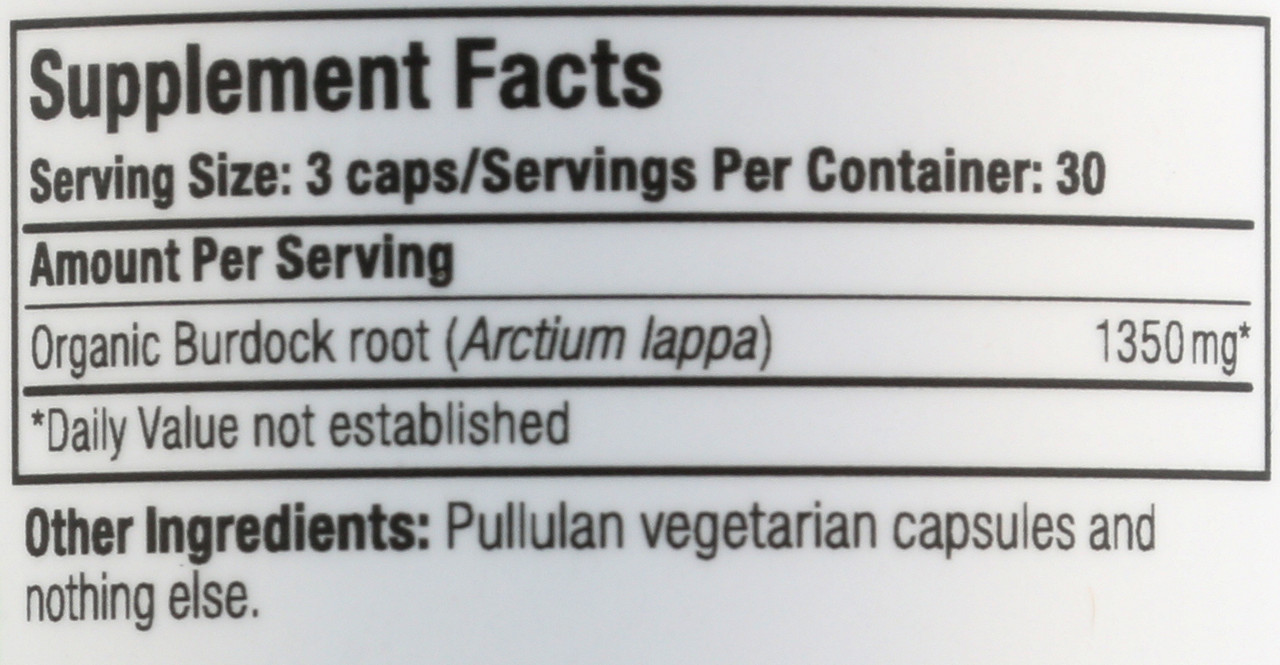 Burdock Root 90 Cap 90 Count