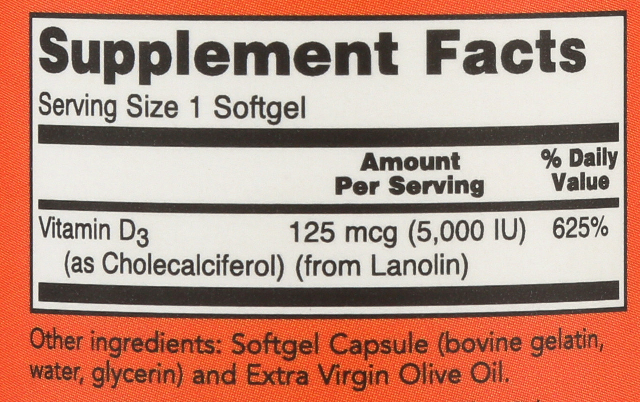 Vitamin D-3 5,000 IU - 240 Softgels