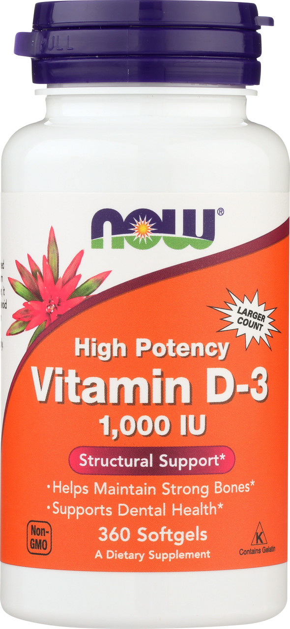 Vitamin D-3 1,000 IU - 360 Softgels