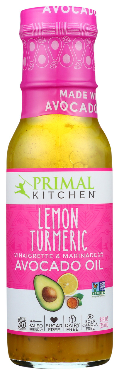 Primal Kitchen Lemon Turmeric Vinaigrette & Marinade Made With Avocado Oil Lemon Turmeric Vinaigrette & Marinade Made With Avocado Oil 8oz