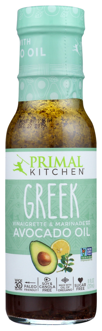 Primal Kitchen Greek Vinaigrette & Marinade Made With Avocado Oil Greek Vinaigrette & Marinade Made With Avocado Oil 8oz