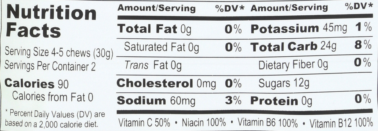 Energy Chews Strawberry 2.1oz