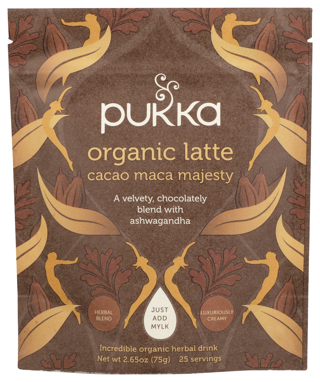 Organic Herbal Latte Cacao Maca Majesty Latte 25 Count