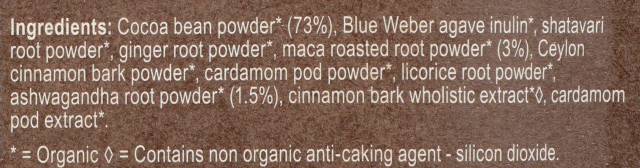 Organic Herbal Latte Cacao Maca Majesty Latte 25 Count