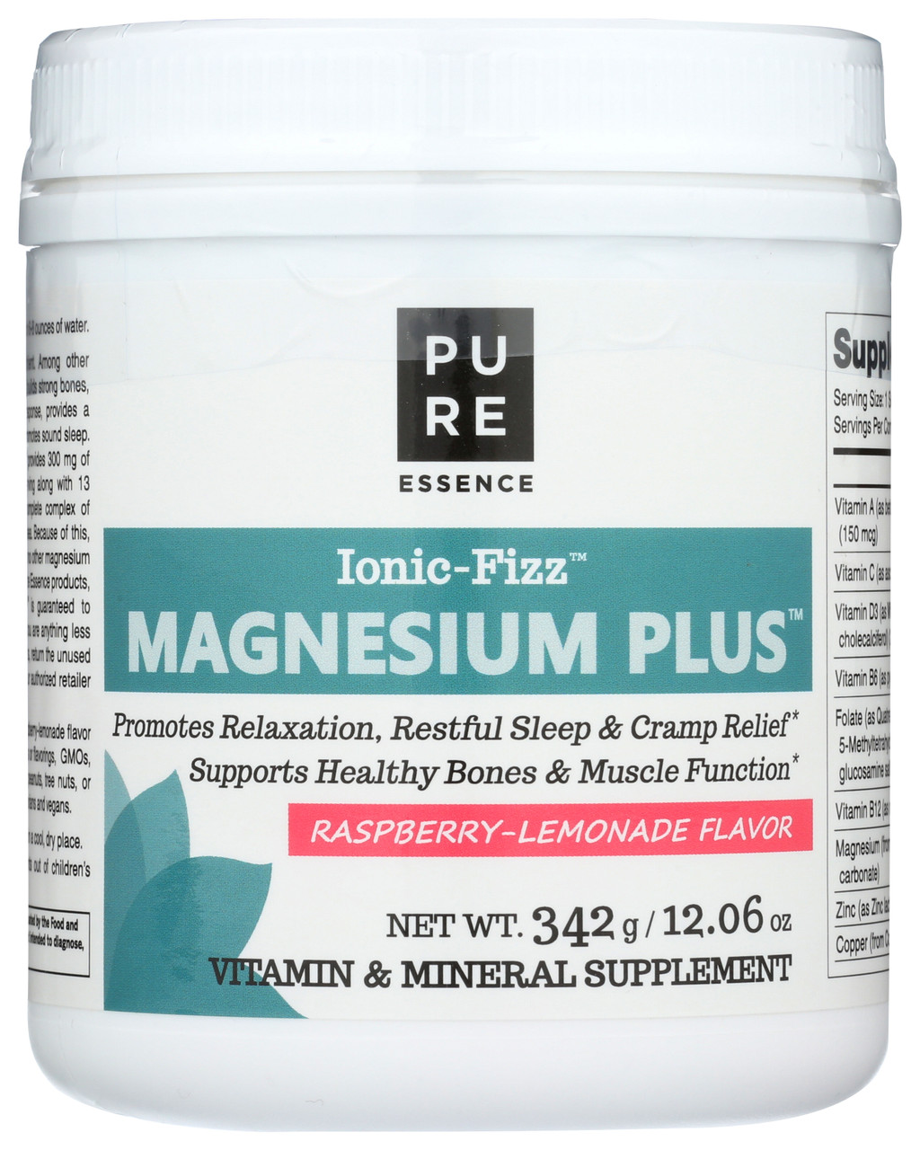 Ionic-Fizz Magnesium Plus - Rl Bone Health & Muscle Function Promotes Healthy Bones, Relaxation, Restful Sleep & Cramp Relief 342 Gram