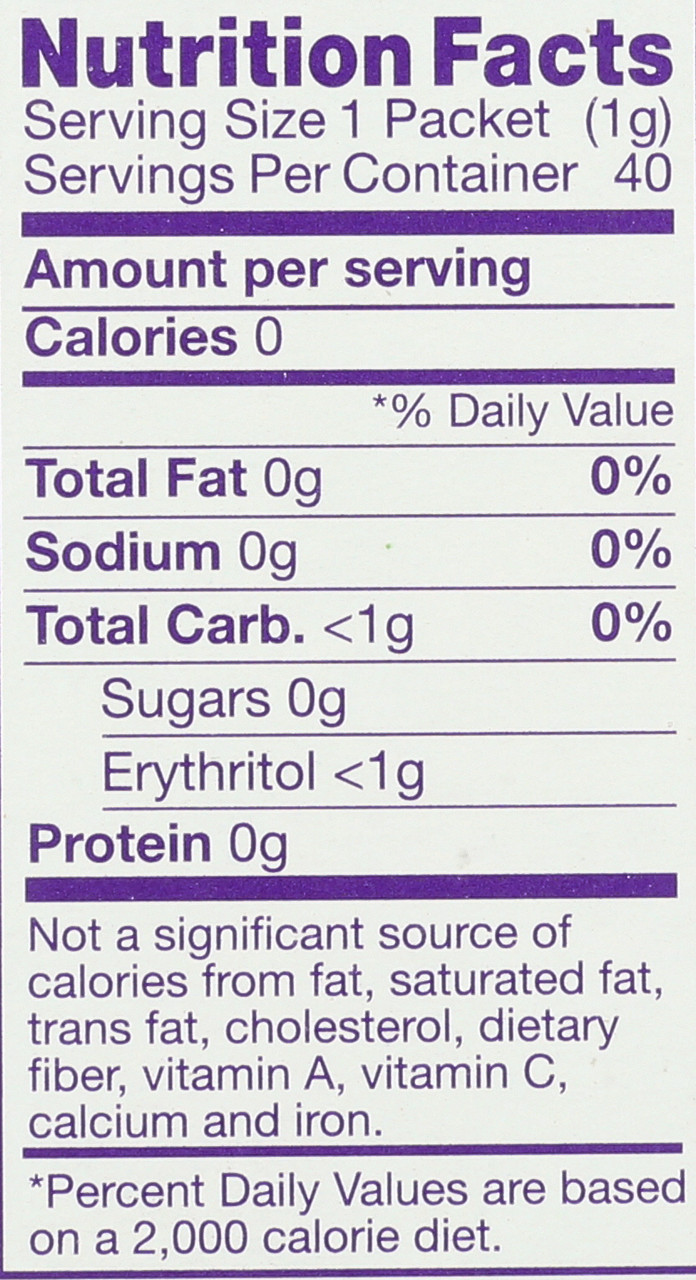 Organic Stevia Granular Sweetener Packets 1.4oz