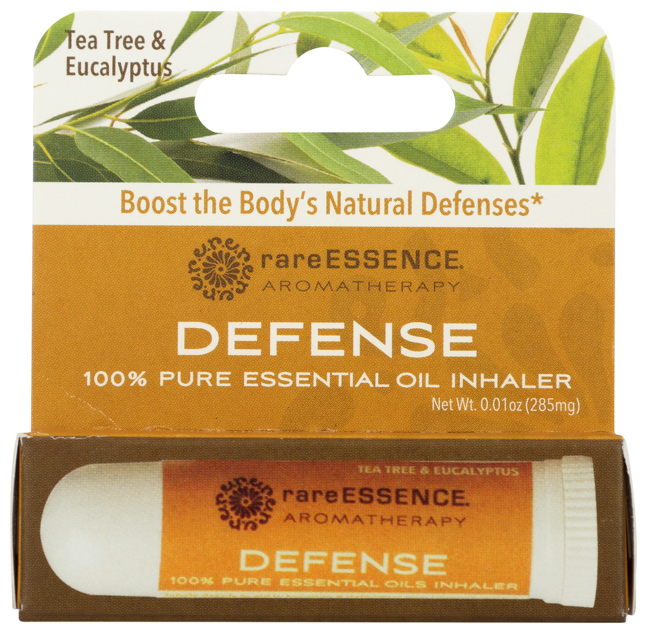 Defense Aromatherapy Inhaler Tea Tree & Eucalyptus Essential Oil Inhaler .01oz