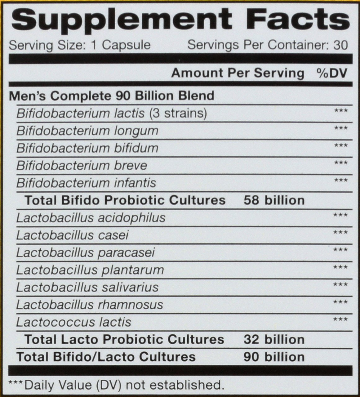 Ultimate Flora Probiotic Men's Complete 30 Count