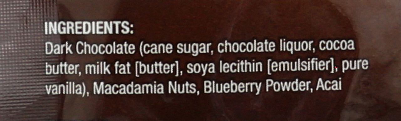 Macadamias Dark Chocolate Blueberry Acai 4.5oz