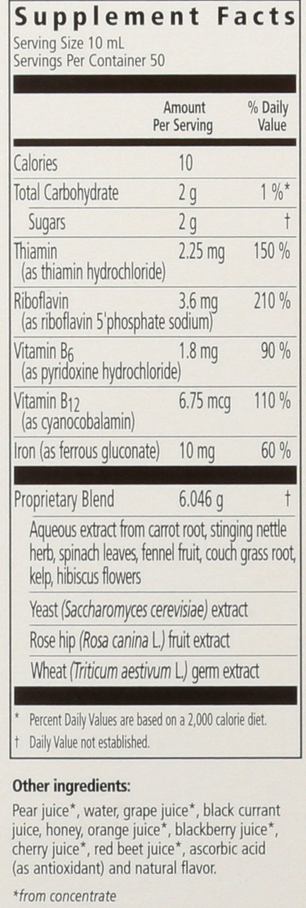 Floradix Iron + Herbs Liquid Extract Formula 17oz