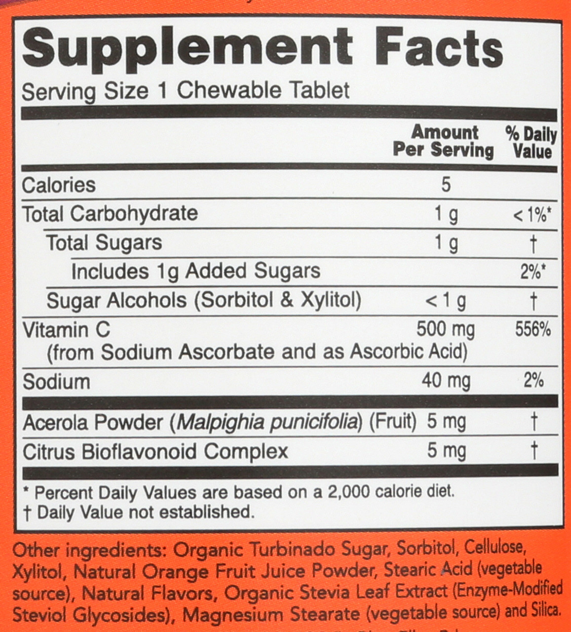 Vitamin C-500 Chewable Orange - 100 Lozenges