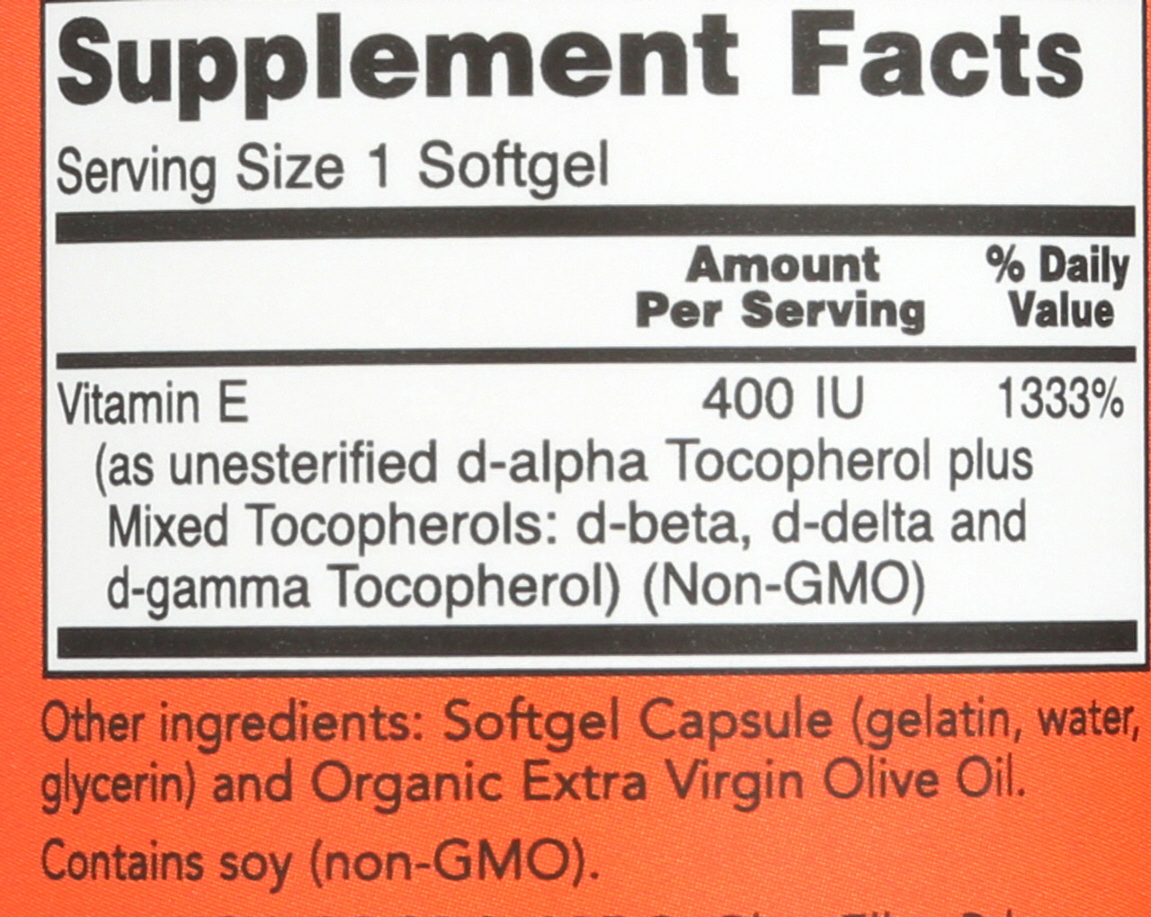 Vitamin E-400 IU MT - 100 Softgels