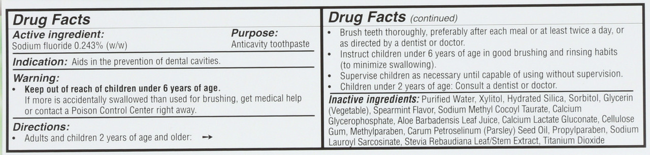 Toothpaste Fluoride Spearmint With Fluoride 5oz