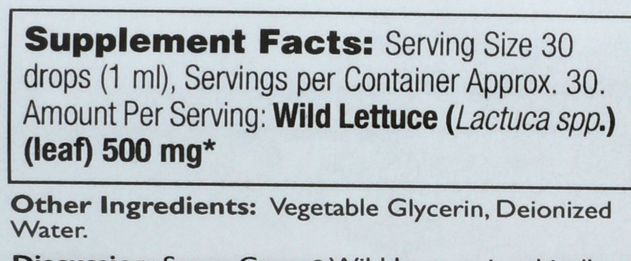 Liquid Extract Wild Lettuce 1oz