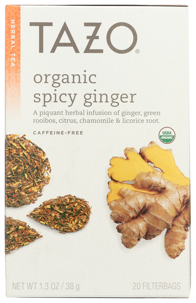 Tea Spicy Ginger Herbal Organic 20 Count