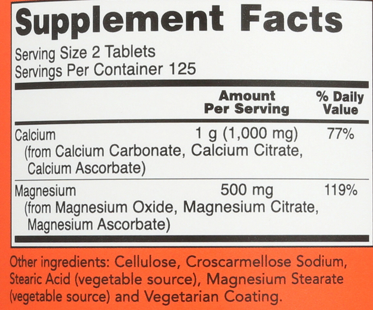 Calcium & Magnesium - 250 Tablets