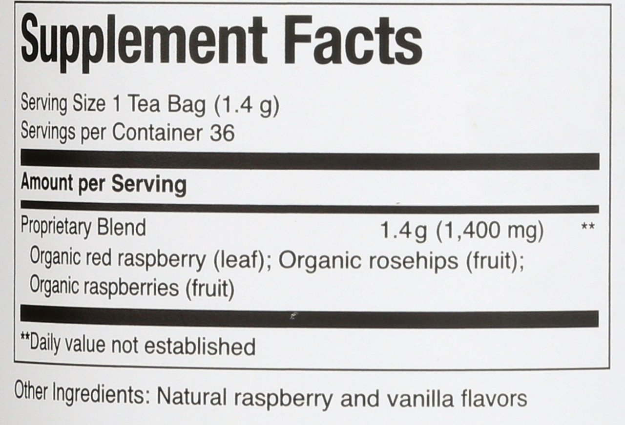 Super Herb Tea Raspberry Leaf 36 Count
