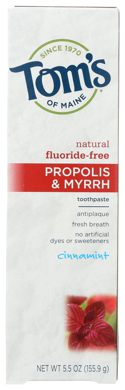 Fluoride-Free Toothpaste Cinnamint Propolis & Myrrh Natural 5.5oz