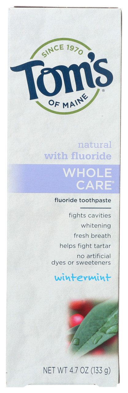 Flouride Toothpaste Whole Care® Wintermint 4.7oz