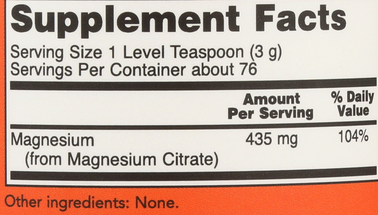 Magnesium Citrate Pure Powder - 8 oz