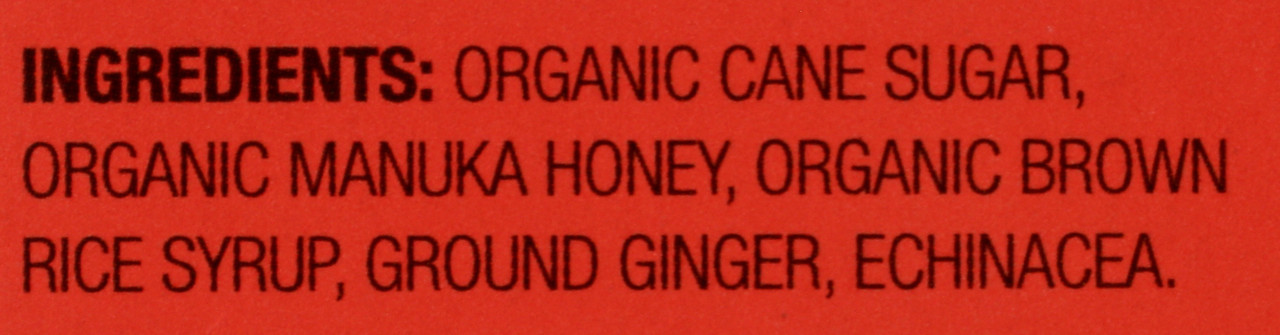 Organic Manuka Honey Drops Ginger Ginger With Echinacea Ginger With Echinacea 4oz