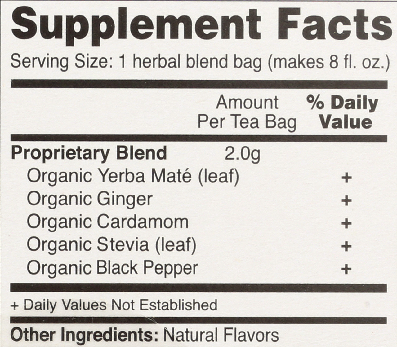 Organic Yerba Maté Masala, Tea Bags 16 Count