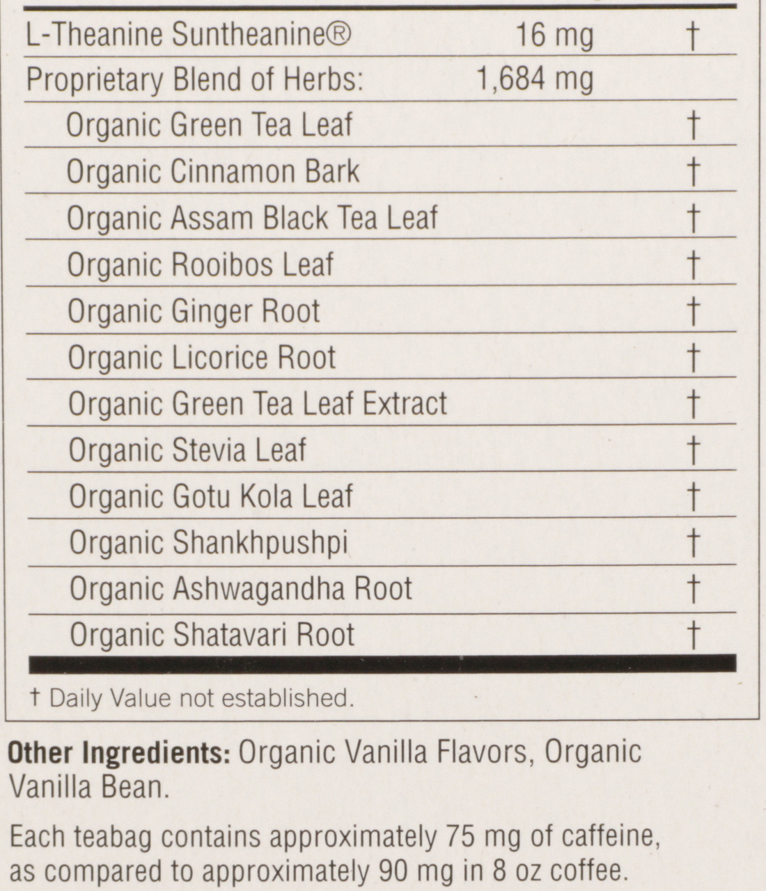 Vanilla Spice Perfect Energy® Vanilla Spice Herbal 16 Count