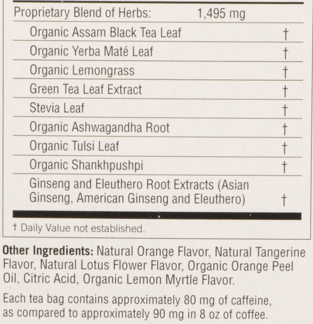 Sweet Tangerine Positive Energy Tangerine Herbal 16 Count
