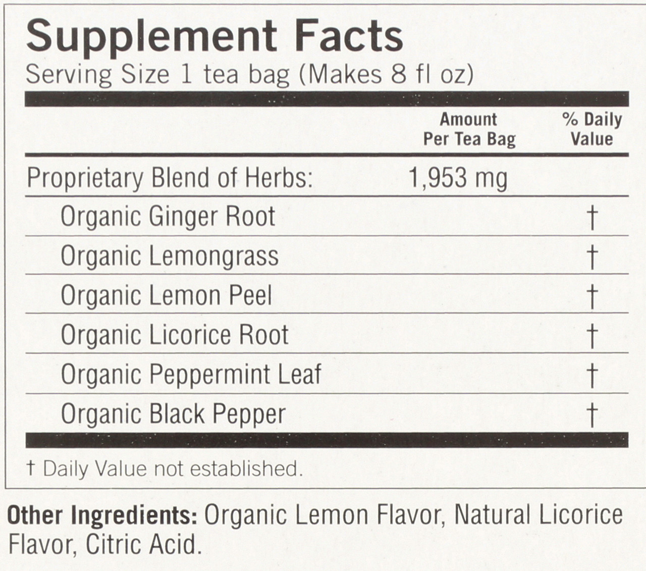 Lemon Ginger Lemon Ginger Herbal 16 Count