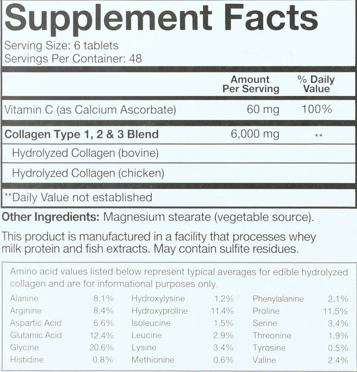 Dietary Collagen Advanced Type 1, 2, & 3 290 Count