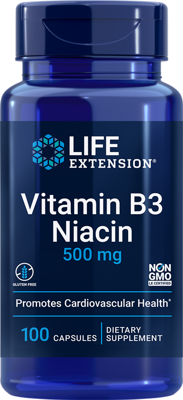 Vitamin B3 Niacin 500 mg 100 capsules