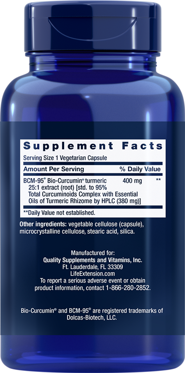 Super Bio-Curcumin® Turmeric Extract 400 mg 60 vegetarian capsules