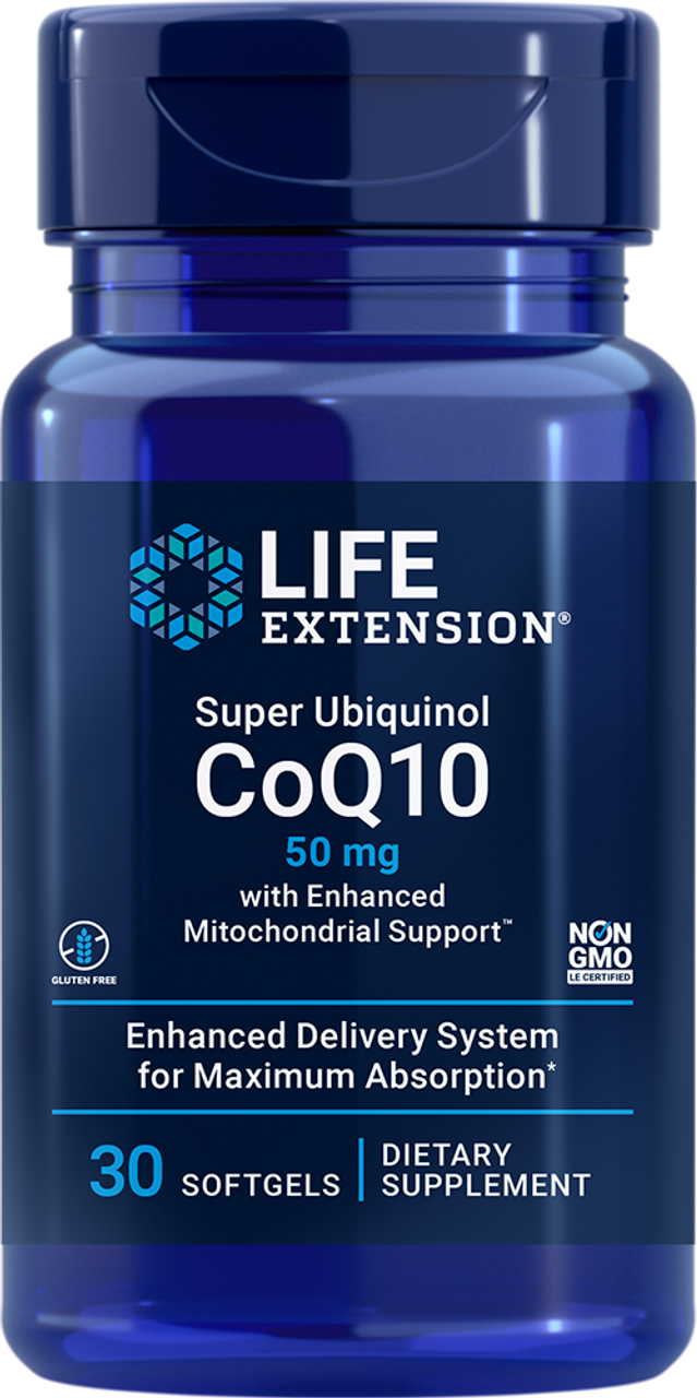 Super Ubiquinol CoQ10 with Enhanced Mitochondrial Support 50 mg 30 softgels