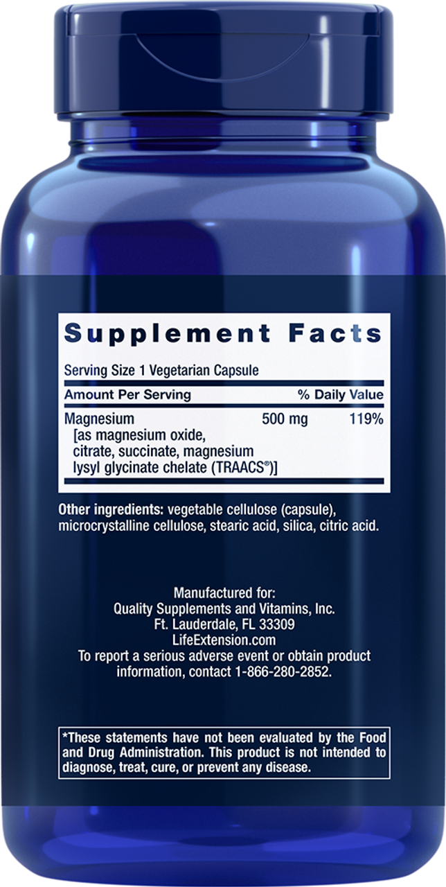 Magnesium Caps 500 mg 100 vegetarian capsules