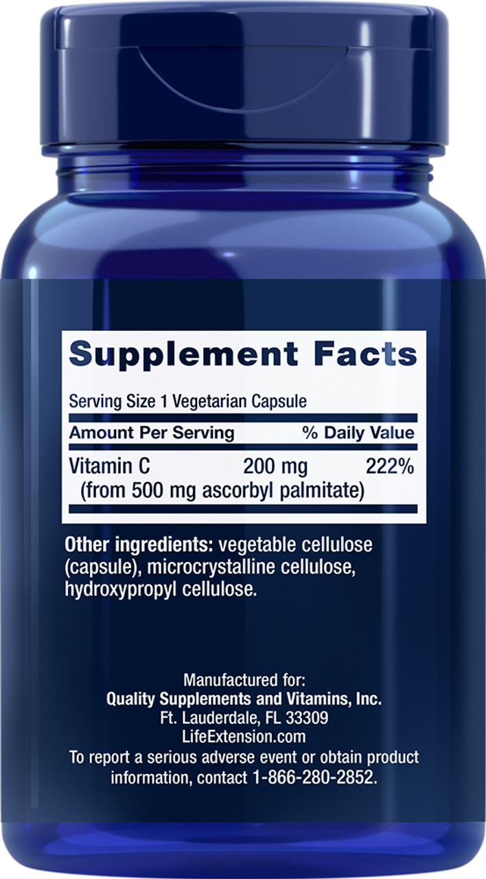 Ascorbyl Palmitate 500 mg 100 vegetarian capsules