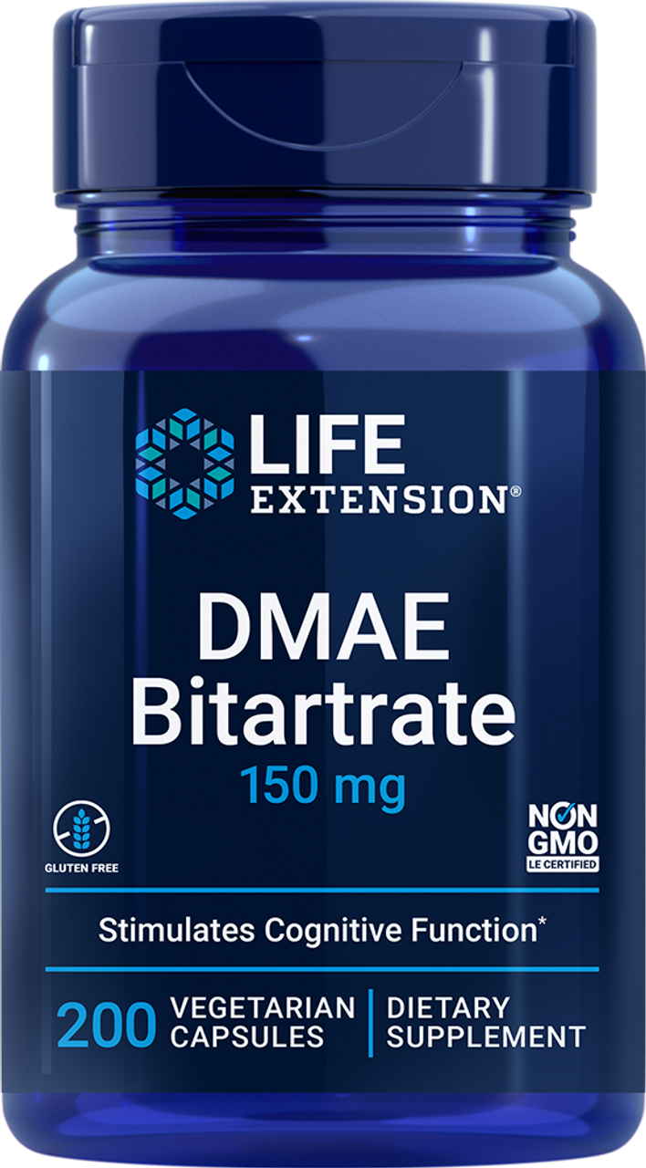 DMAE Bitartrate  150 mg 200 vegetarian capsules