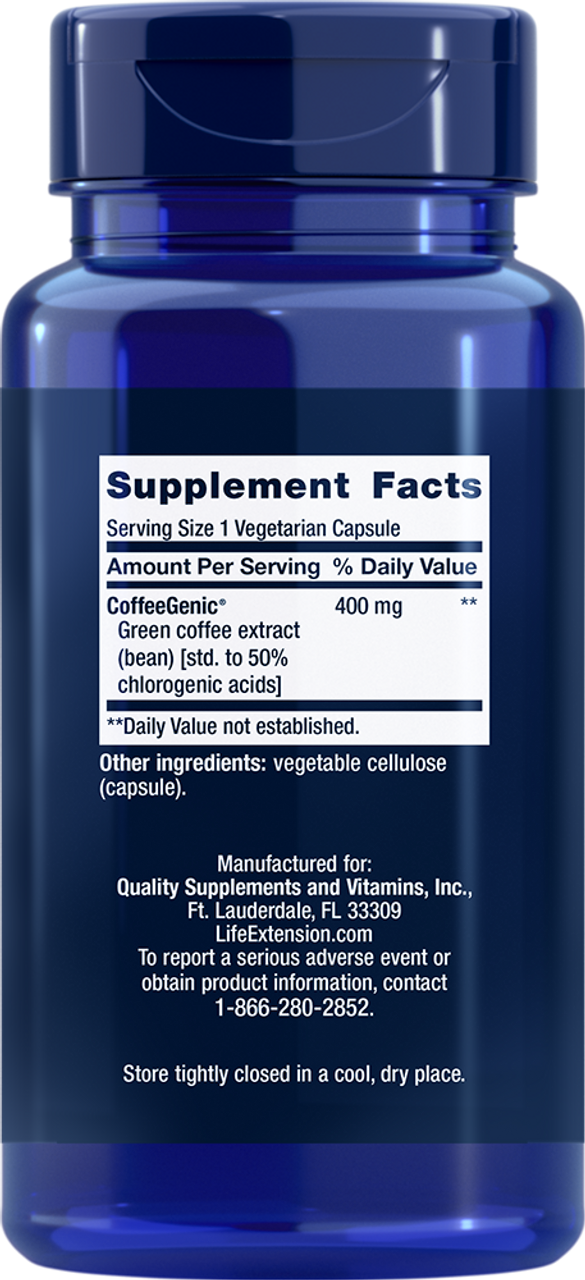 CoffeeGenic® Green Coffee Extract 400 mg 90 vegetarian capsules