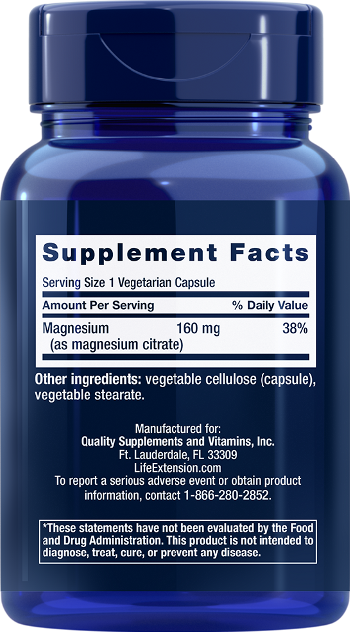 Magnesium (Citrate) 100 mg 100 vegetarian capsules