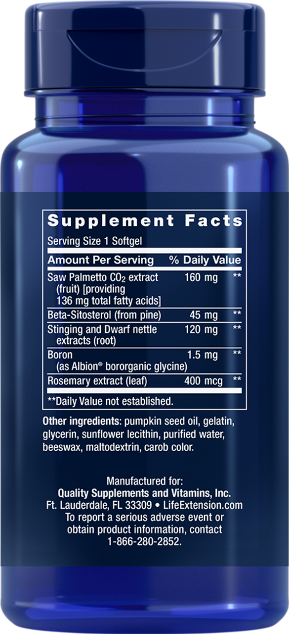 PalmettoGuard® Saw Palmetto/Nettle Root Formula with Beta-Sitosterol 60 softgels