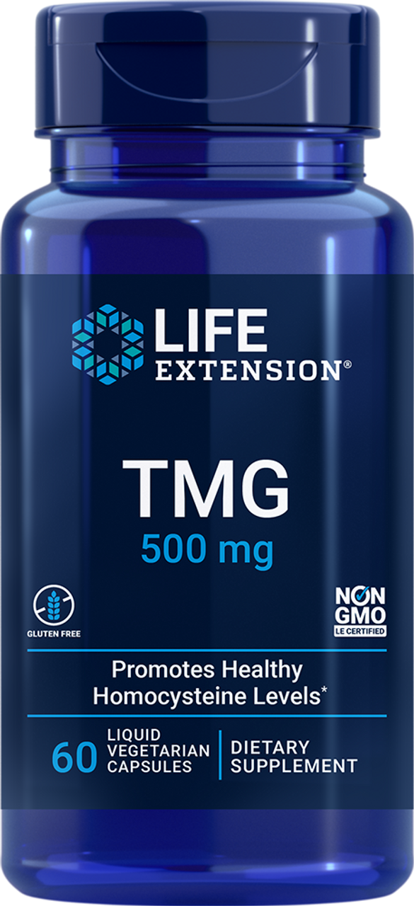 TMG 500 mg 60 liquid vegetarian capsules