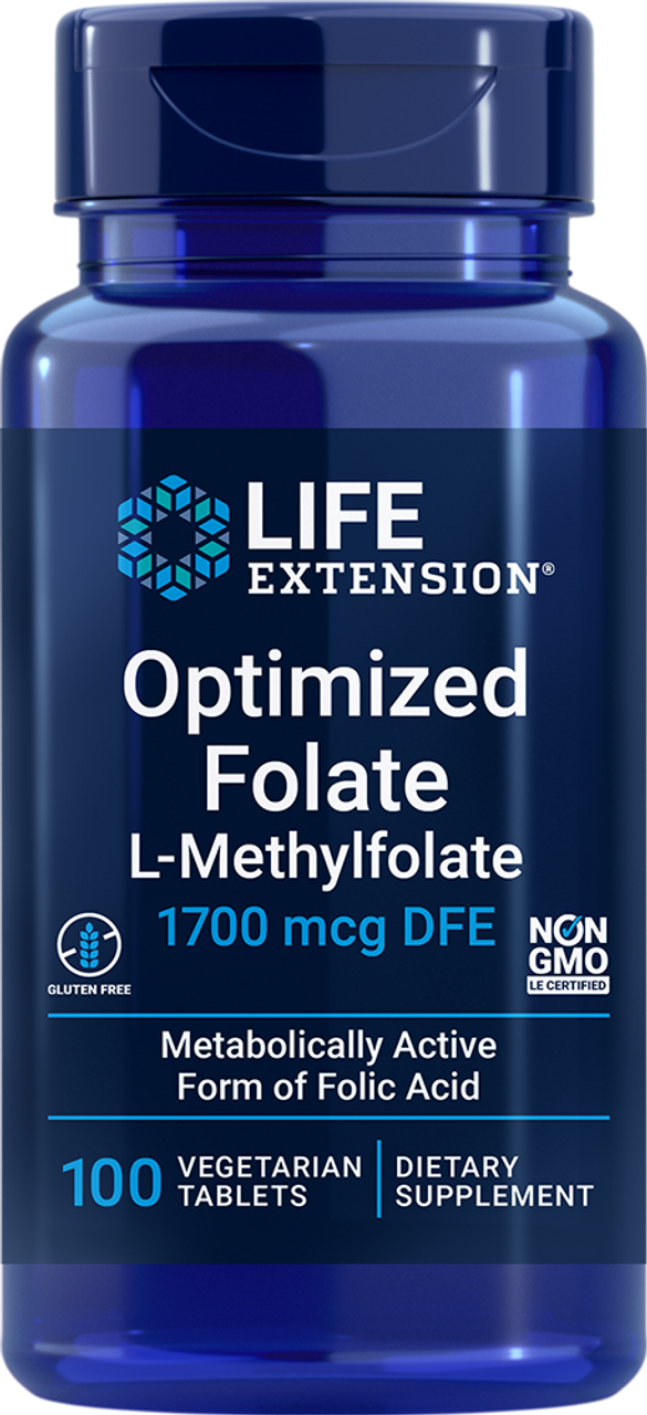 Optimized Folate 1700 mcg 100 vegetarian tablets