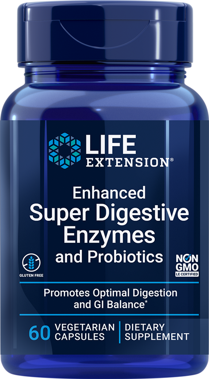 Enhanced Super Digestive Enzymes and Probiotics 60 vegetarian capsules