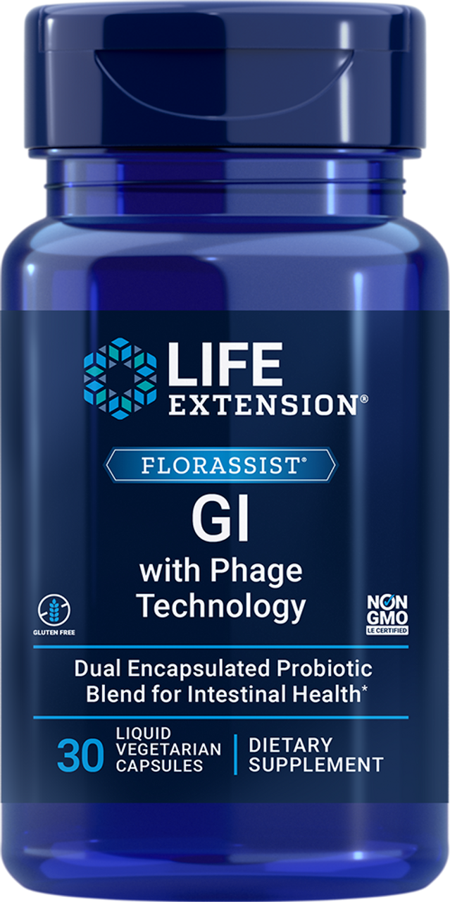 FLORASSIST® GI with Phage Technology 30 liquid vegetarian capsules